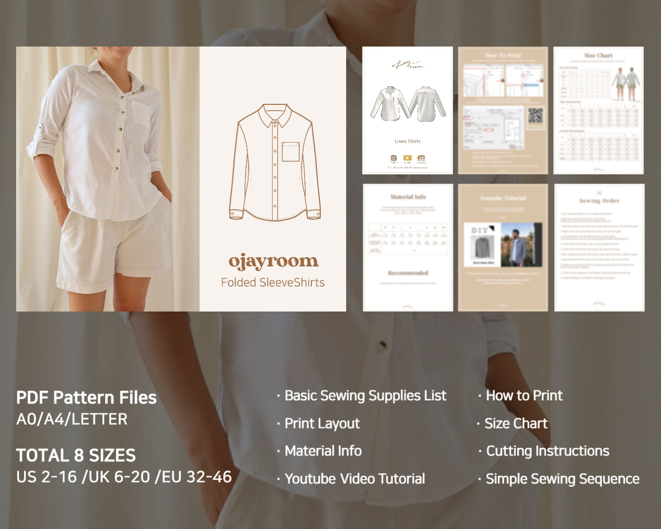 Linen Shirt PDF Pattern