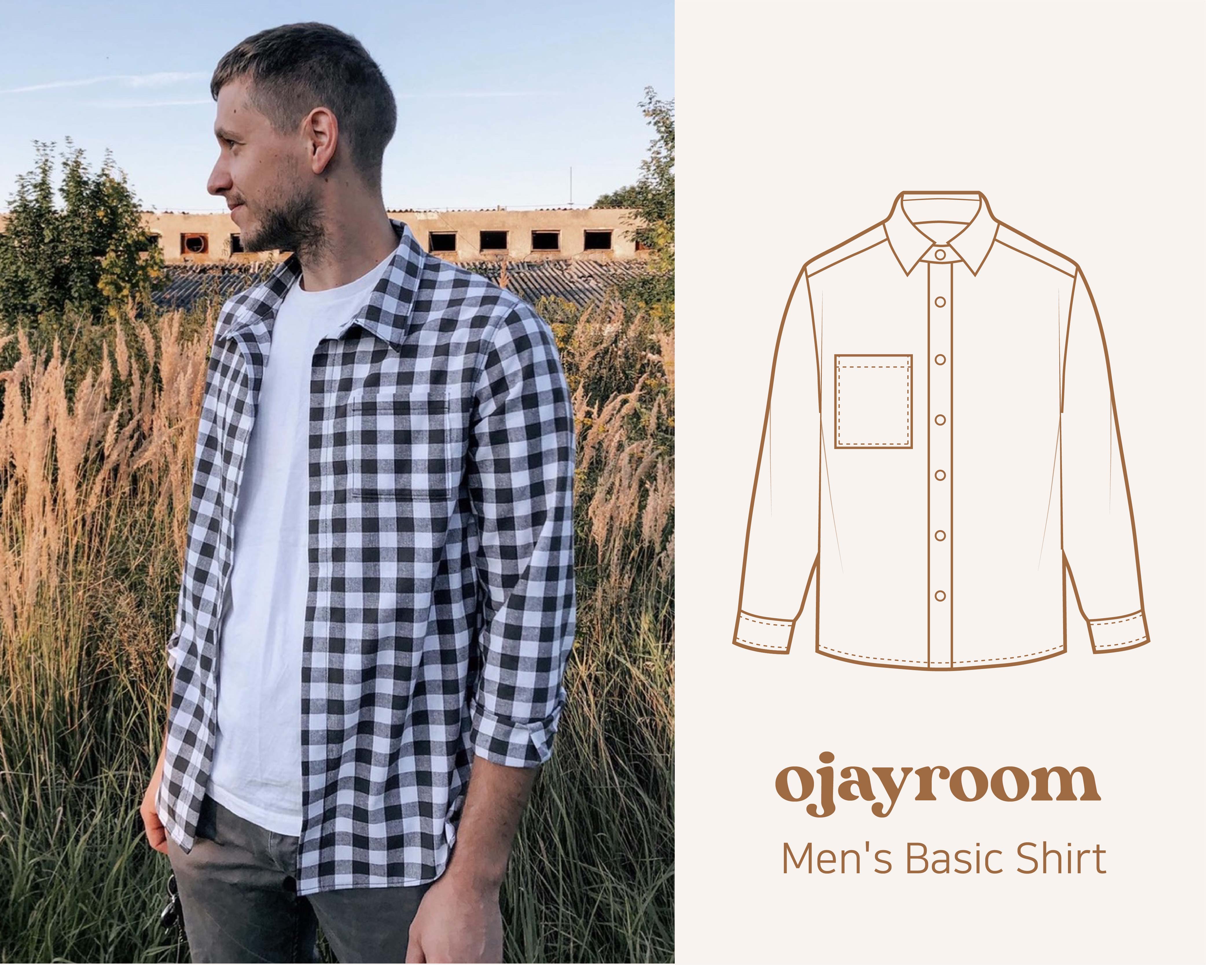 Basic Top Pattern Men Men's Basic Shirt – OJAYROOM