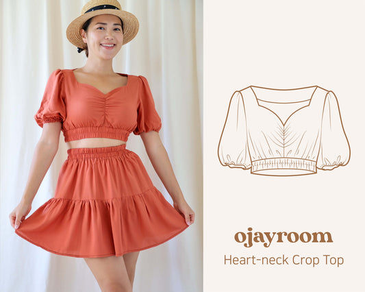 Heart Neck Crop Top