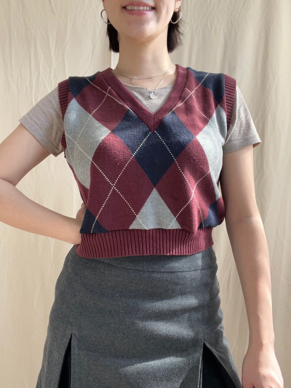 Crop Knit Vest